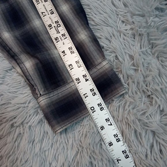 Joseph Abboud Mens Shirt Button Up Gray XL Plaid Modern Fit Career Preppy - Picture 10 of 11